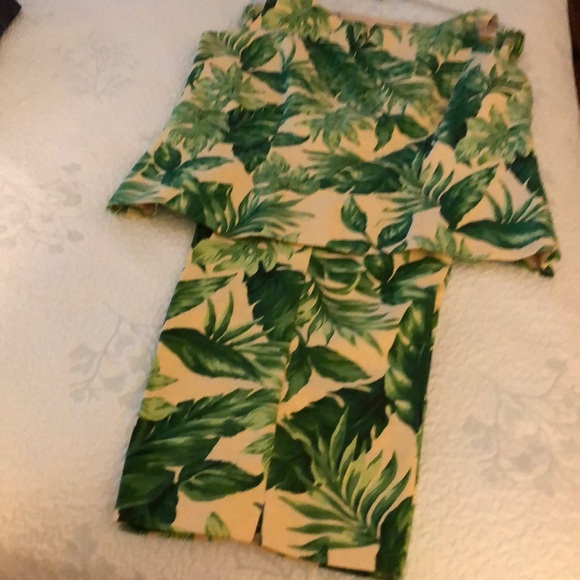 Pants - Two piece beaded outfit, sleeveless, size 12.